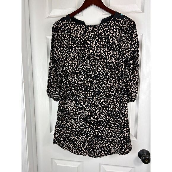 Savanna Jane Women Shirt Dress Black Size S Embroidered Animal Boho Swing E3 - Picture 4 of 12